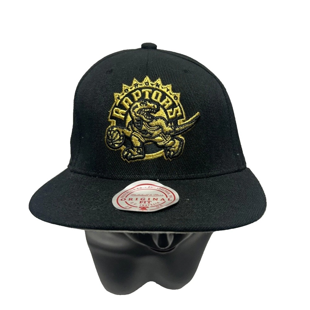 Mitchell & Ness Raptors Black Snapback Men's Ball Cap Hat (YB)